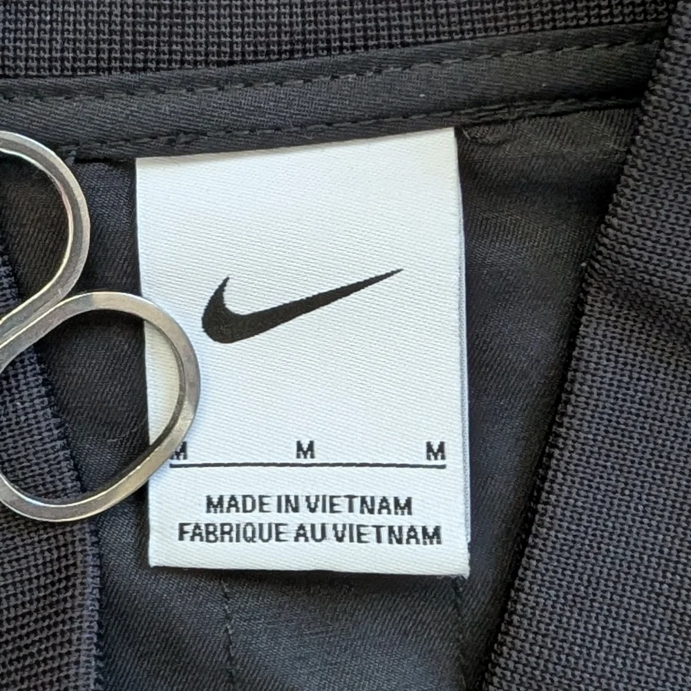 Nike Black Full Zip Up Bomber Jacket Size Medium